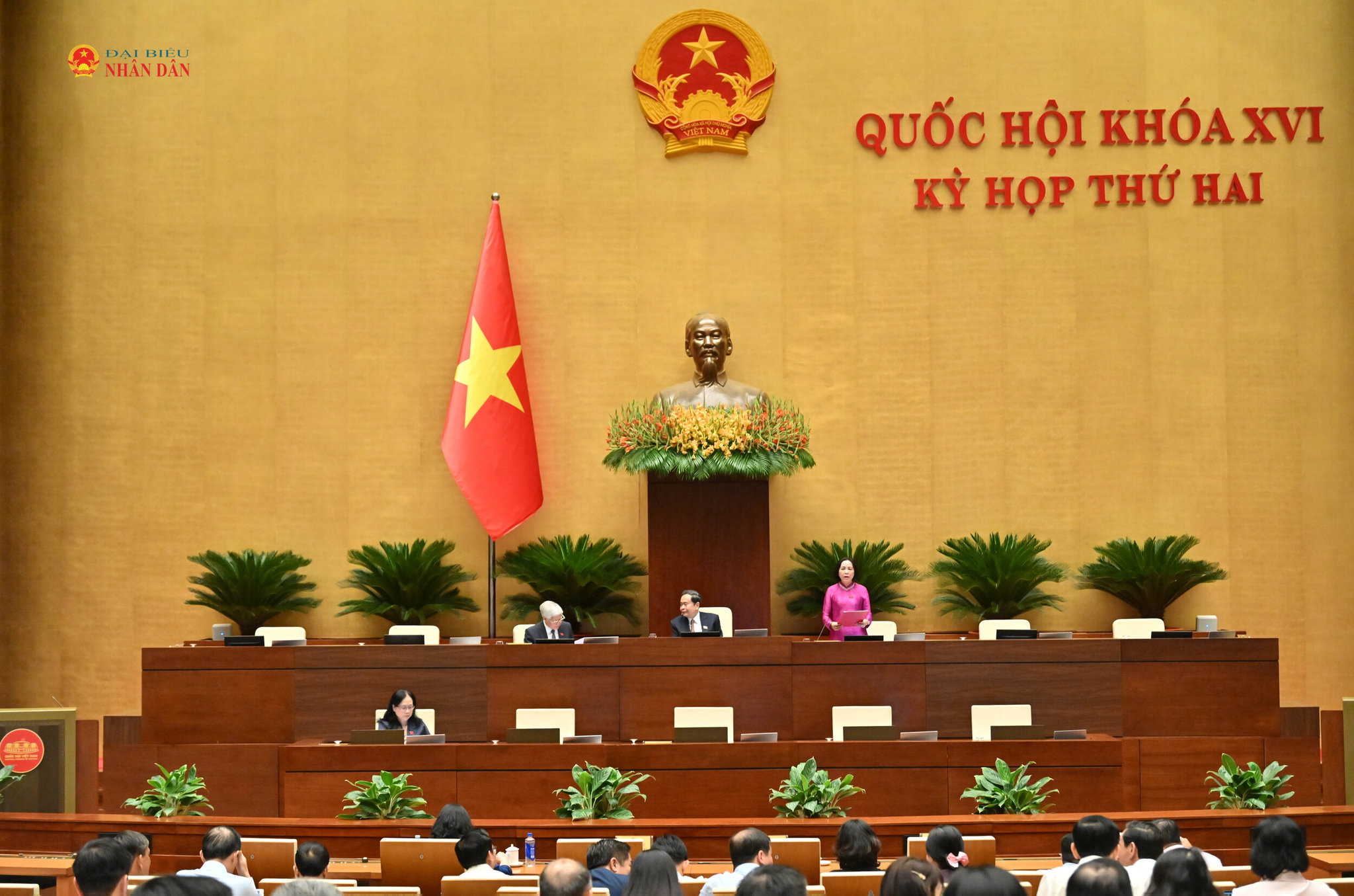 Phó Chủ tịch Quốc hội Nguyễn Thị Thanh điều hành phiên họp