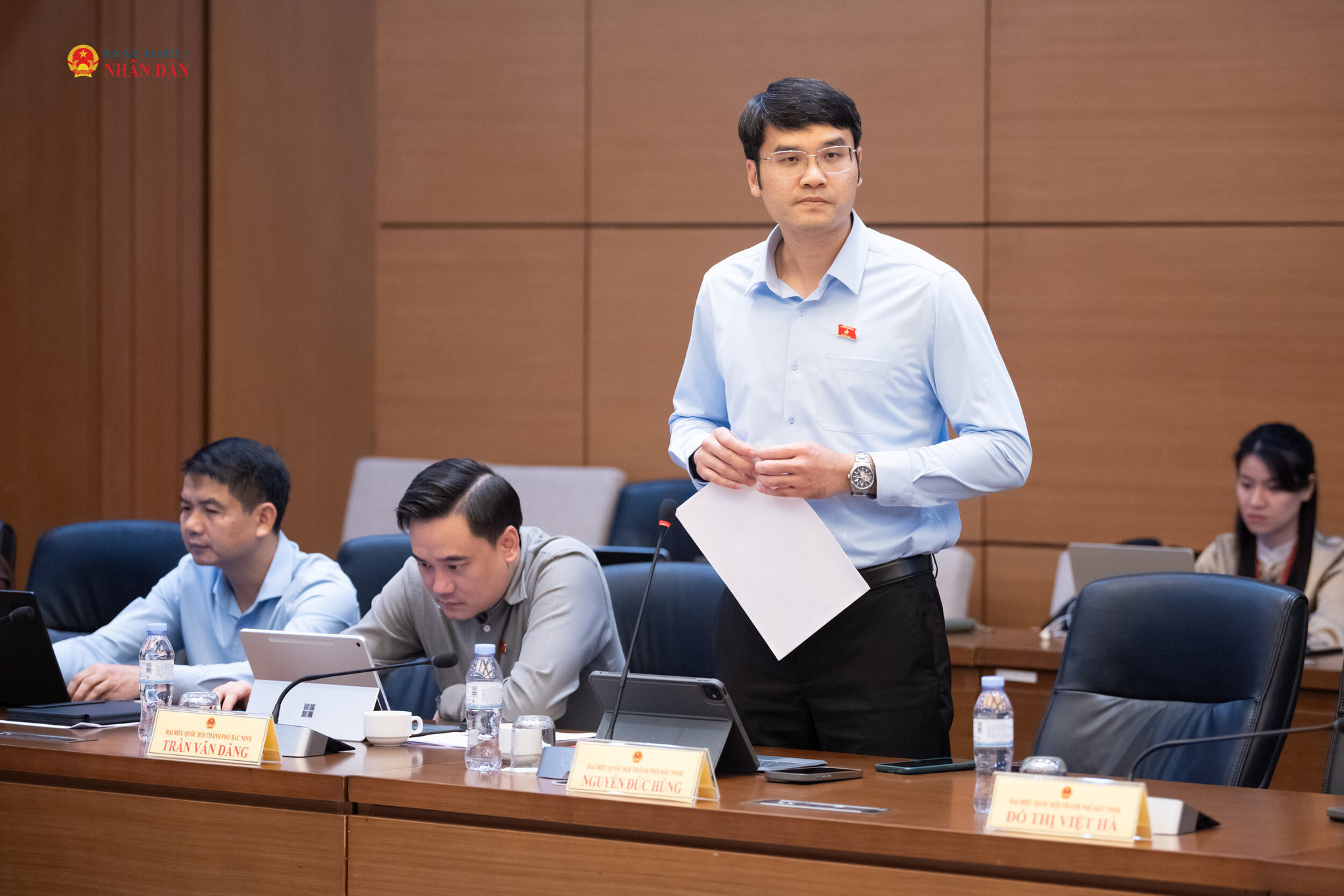 ĐBQH Nguyễn Đức Hùng (TP. Bắc Ninh) phát biểu thảo luận. Ảnh: Phạm Thắng