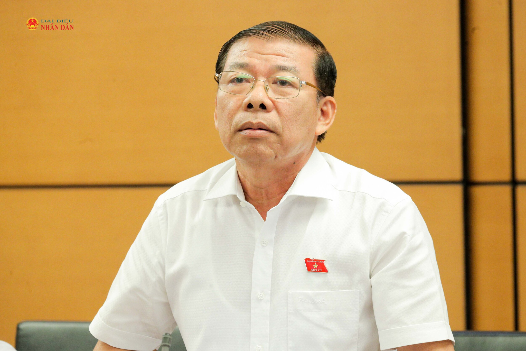 ĐBQH Nguyễn Thanh Sang(TP. Hồ Chí Minh) phát biểu 1. Ảnh Hồ Long