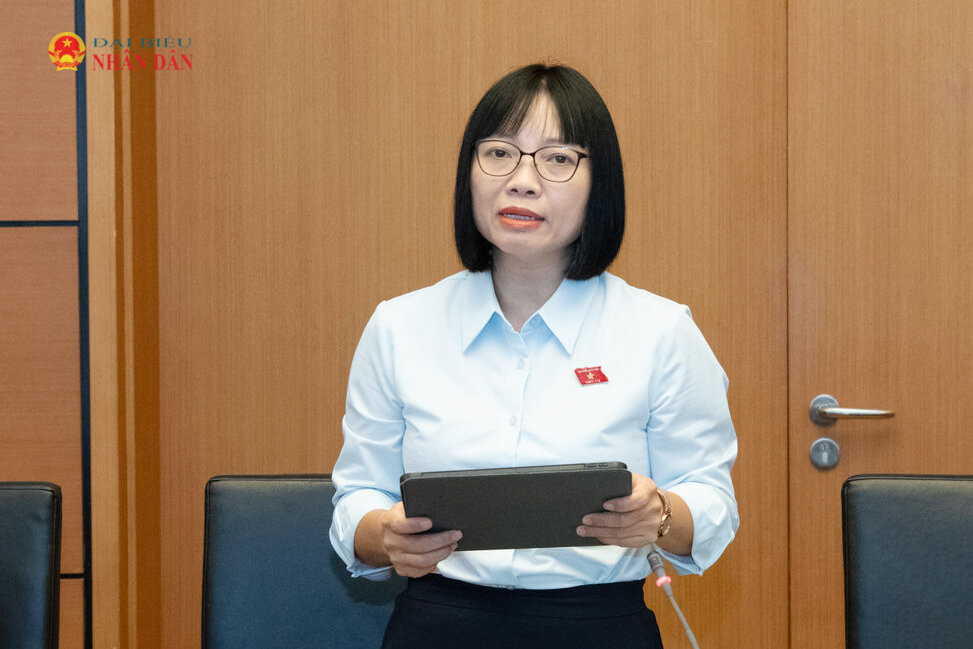 ĐBQH Nguyễn Thị Việt Nga (TP. Hải Phòng) phát biểu tại Tổ 3
