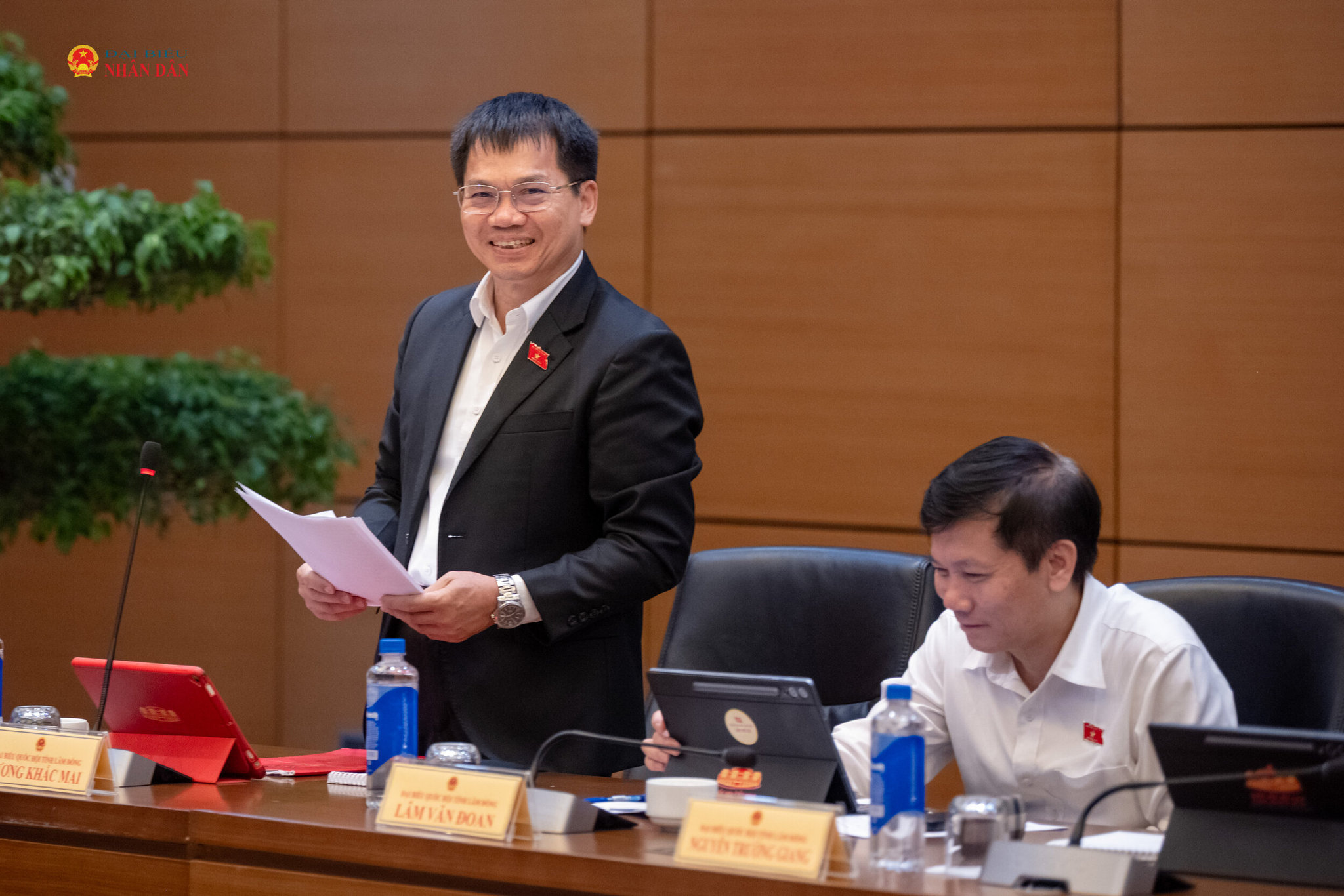ĐBQH Dương Khắc Mai (Tỉnh Lâm Đồng) phát biểu. Ảnh: Phạm Thắng