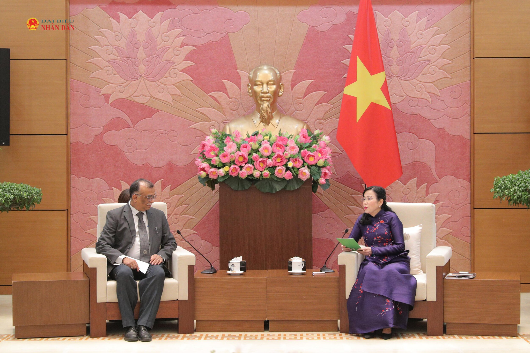 Chủ nhiệm Ủy ban Khoa học, Công nghệ và Môi trường Nguyễn Thanh Hải tiếp Thứ trưởng Bộ Khoa học công nghệ Ấn Độ 2. Ảnh Hồ Long