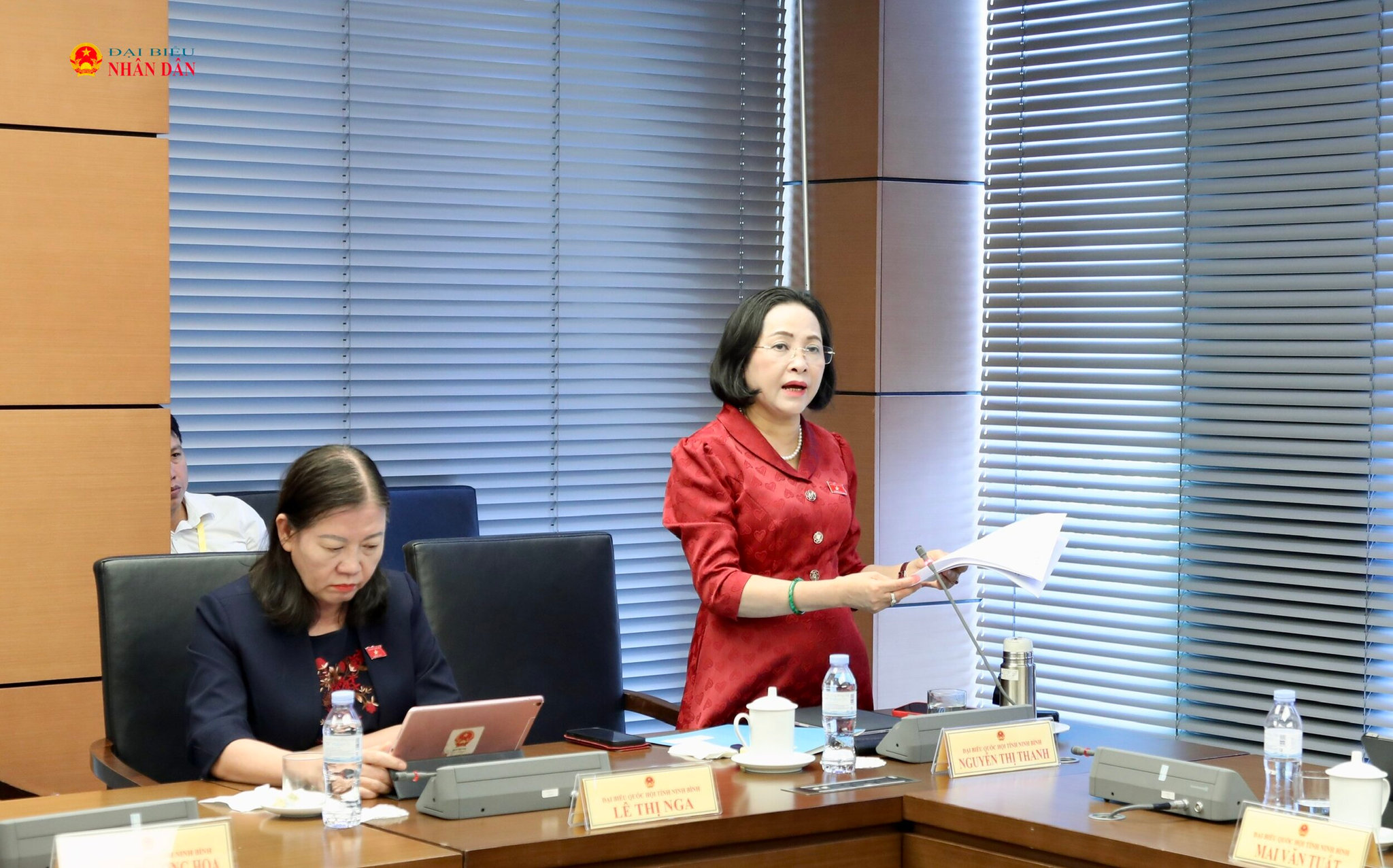 Phó Chủ tịch Quốc hội Nguyễn Thị Thanh phát biểu