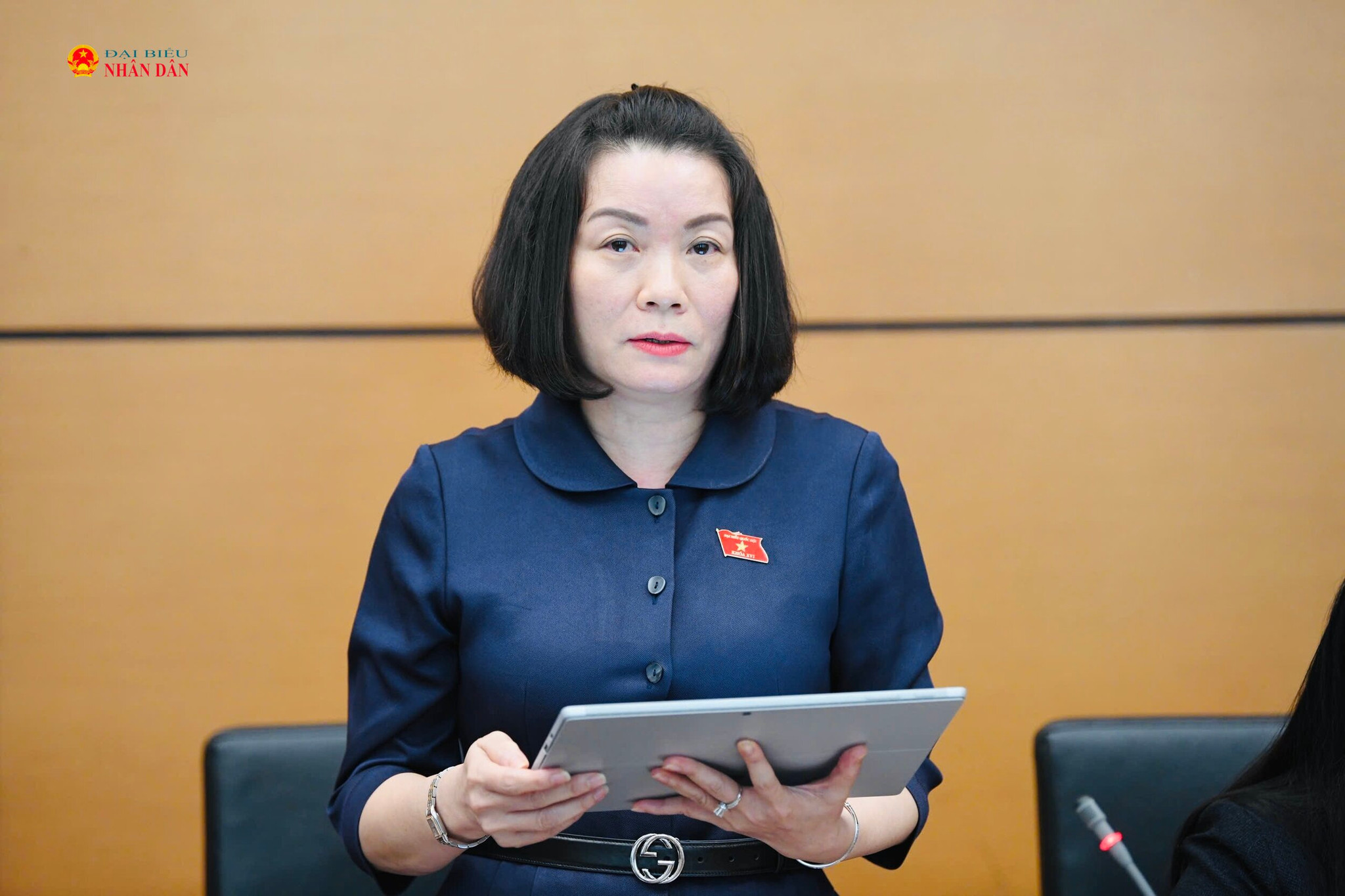 ĐBQH Nguyễn Minh Tâm (Quảng Trị) phát biểu