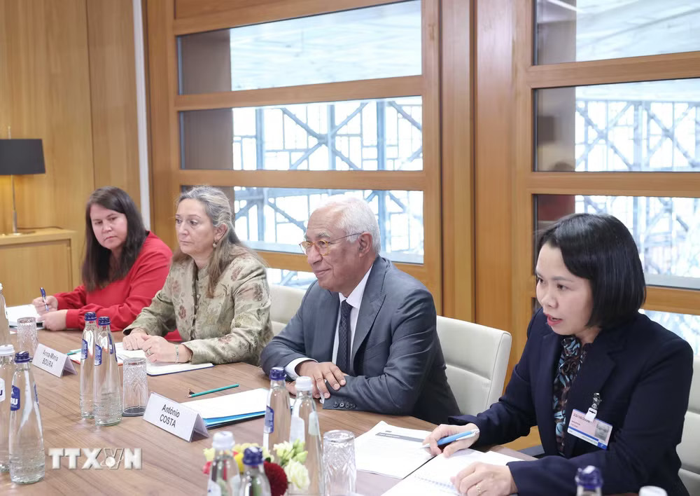 Chủ tịch Hội đồng châu Âu Antonio Costa phát biểu tại cuộc gặp hẹp Tổng Bí thư, Chủ tịch nước Tô Lâm trước hội đàm