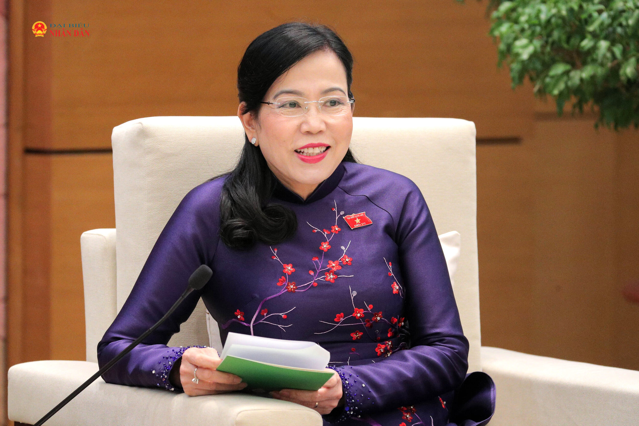 Chủ nhiệm Ủy ban Khoa học, Công nghệ và Môi trường Nguyễn Thanh Hải phát biểu tại buổi tiếp