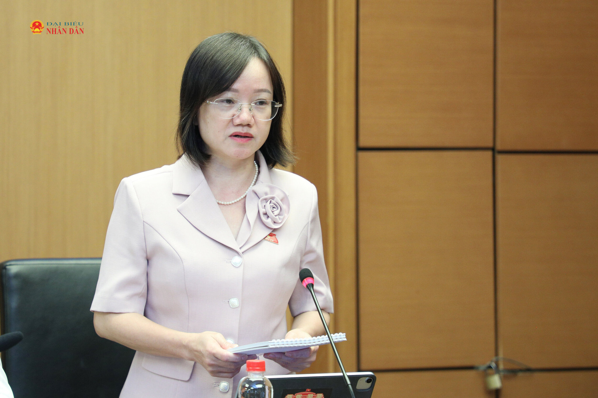 ĐBQH Thái Thị An Chung (Nghệ An) phát biểu