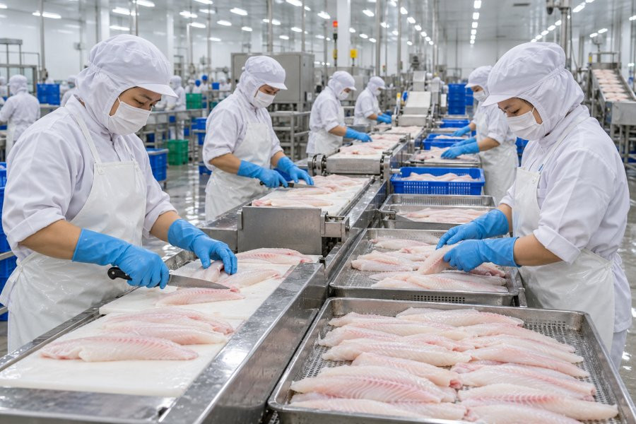 Tỉnh Đồng Tháp có nhiều cơ sở chế biến cá tra