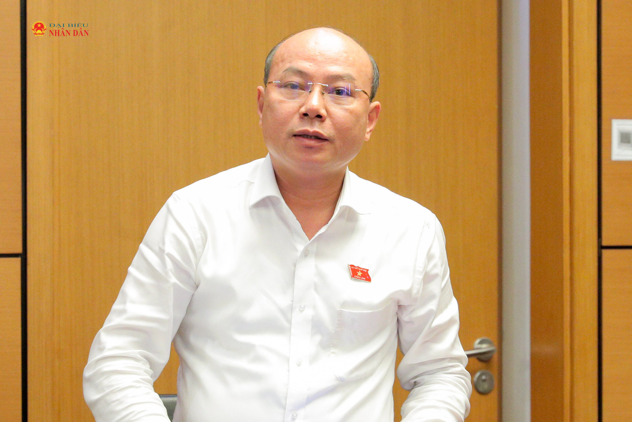 ĐBQH Hoàng Văn Nghĩa (Quảng Ngãi) phát biểu. Ảnh Hồ Long