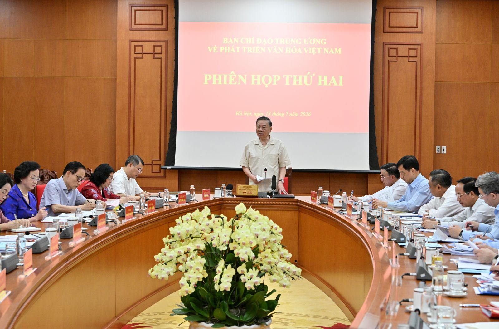 Tổng Bí thư, Chủ tịch nước Tô Lâm phát biểu chỉ đạo tại Phiên họp thứ hai Ban Chỉ đạo Trung ương về phát triển văn hóa Việt Nam