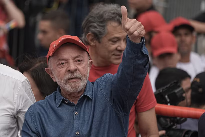 Brazilian President Luiz Inacio Lula da Silva during a campaign rally in Sao Paulo on October 24, 2026. (Photo: XINHUA/VNA)