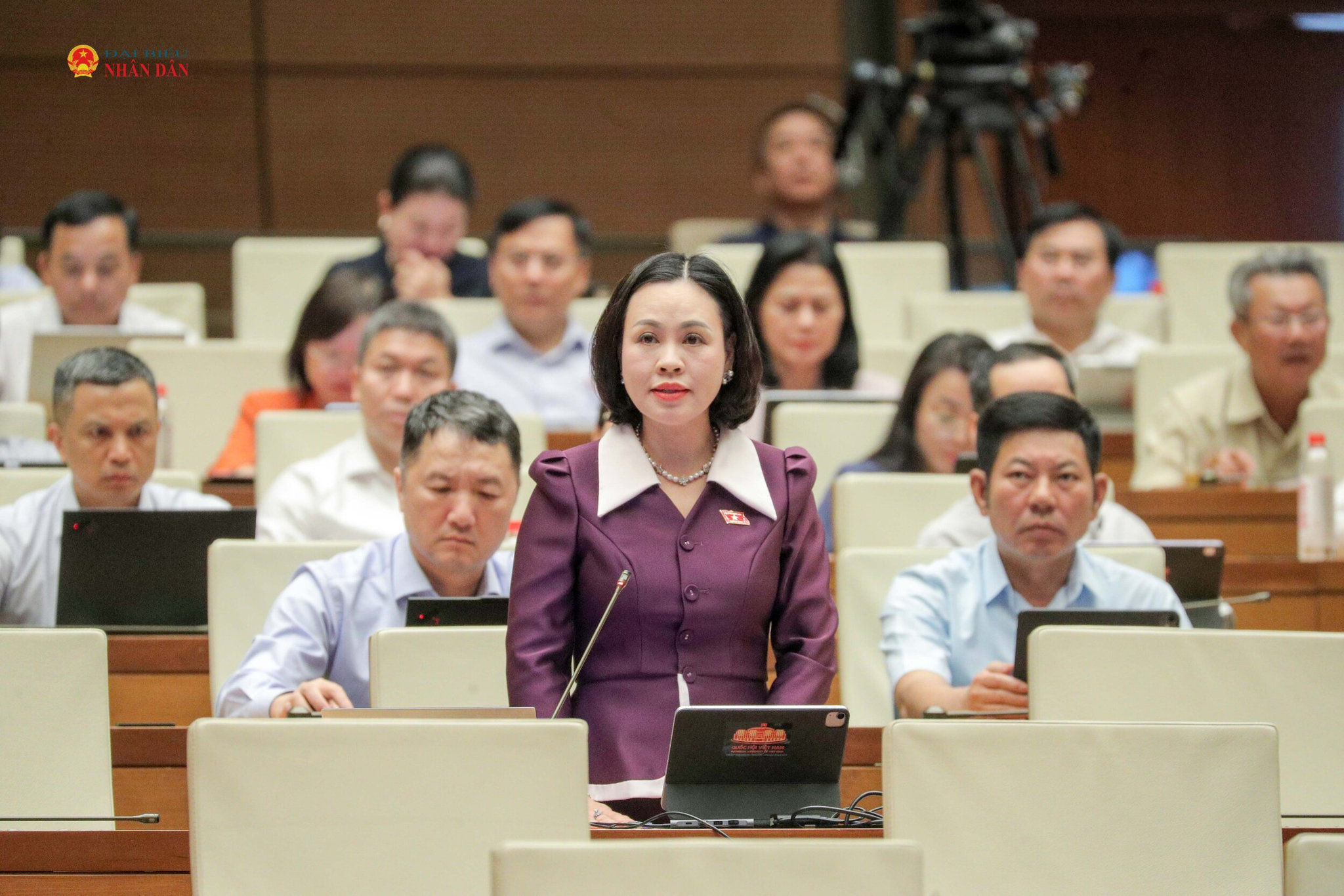 ĐBQH Trần Thị Hồng Thanh (Ninh Bình). Ảnh Hồ Long