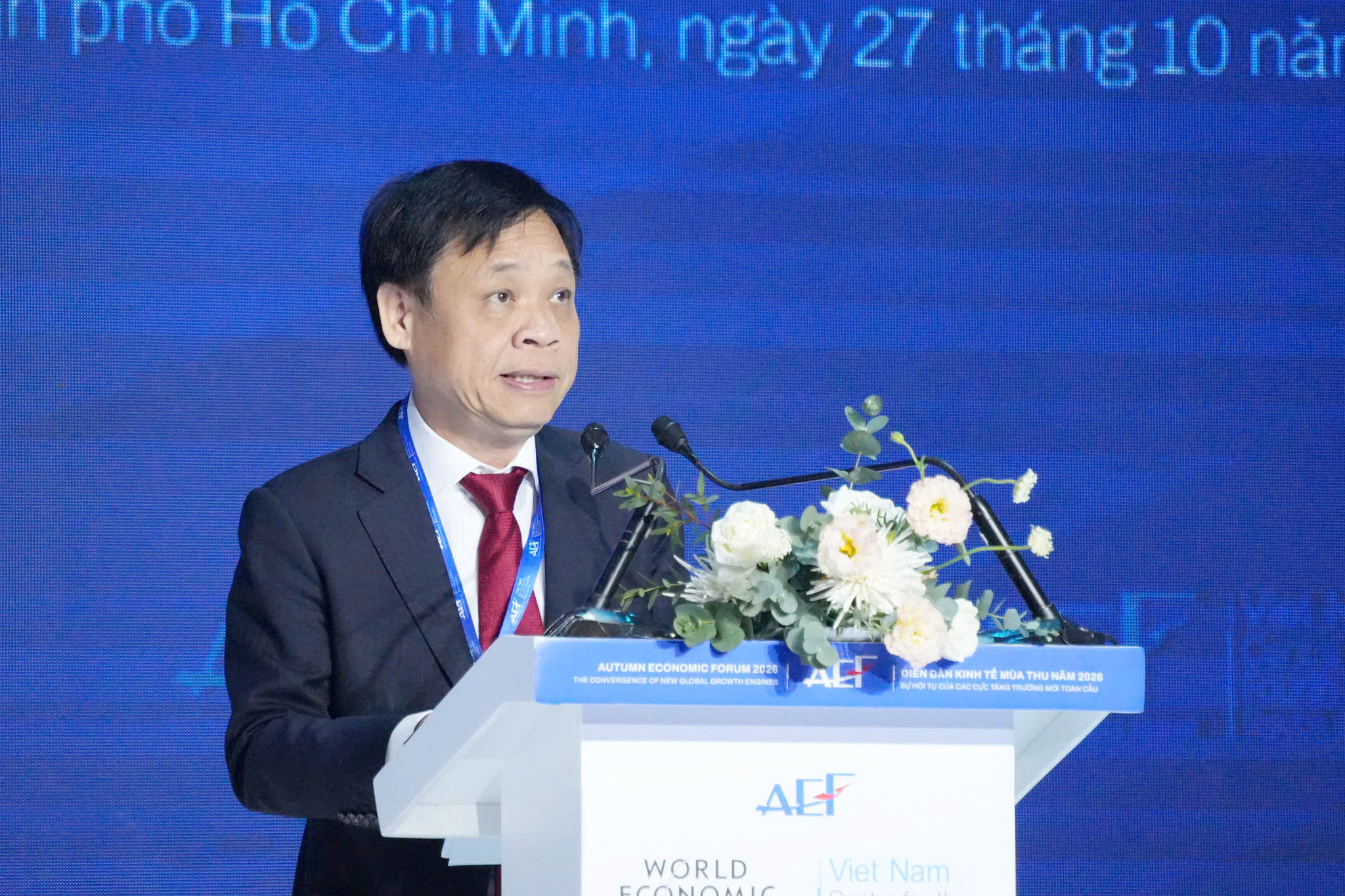 PGS.TS Lê Quốc Cường, Thành viên Tiểu ban Khoa học Công nghệ, Đổi mới sáng tạo và Chuyển đổi số, Ban Nghiên cứu Phát triển TP. Hồ Chí Minh phát biểu tại chương trình