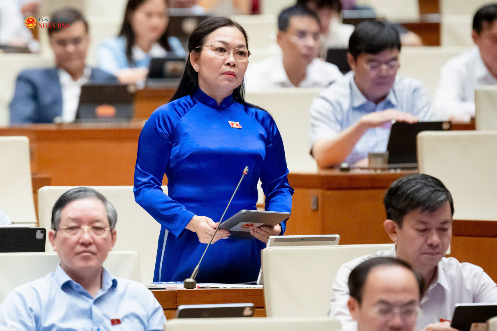 ĐBQH Lý Anh Thư (An Giang) phát biểu