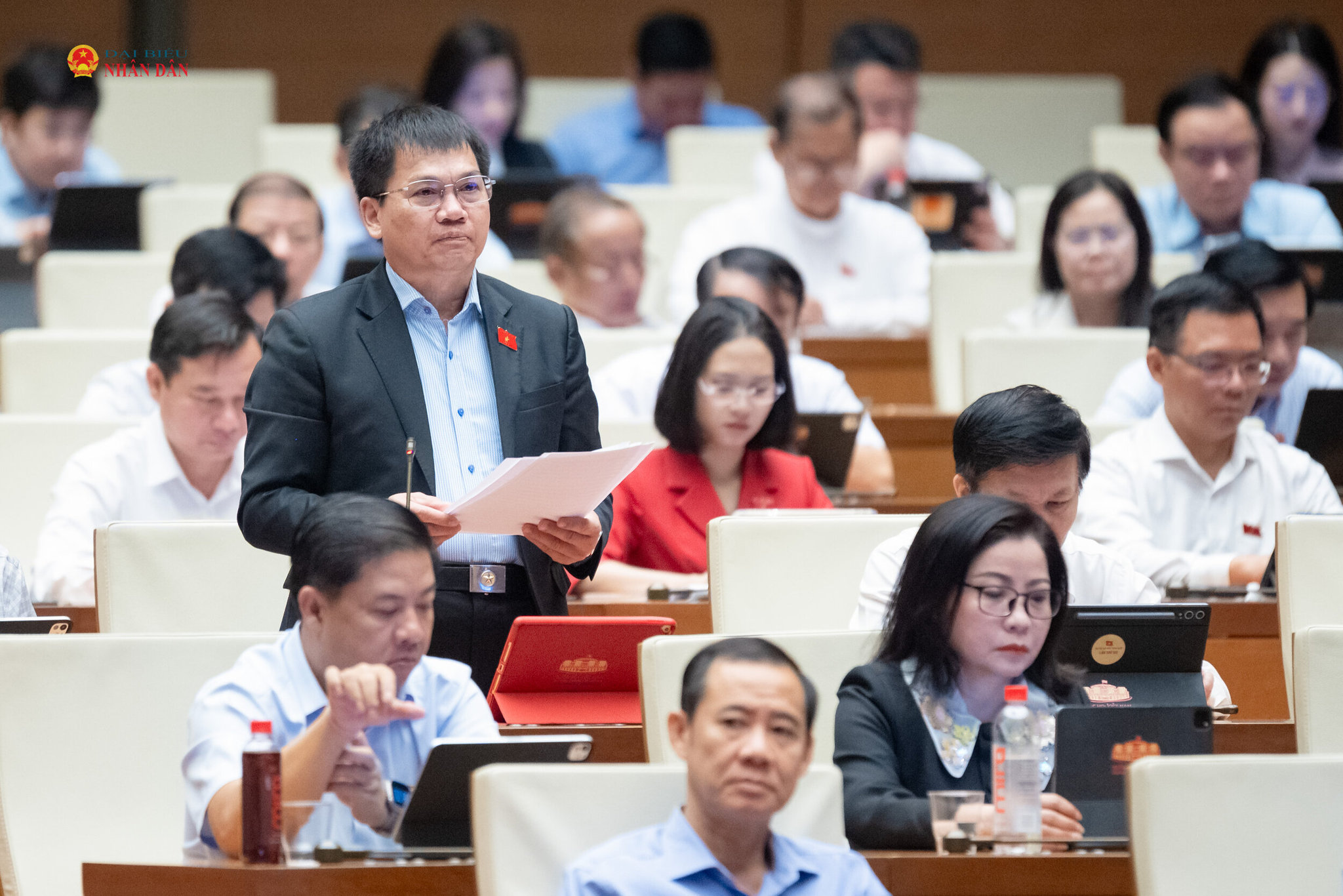 ĐBQH Dương Khắc Mai (Lâm Đồng) phát biểu thảo luận. Ảnh: Phạm Thắng