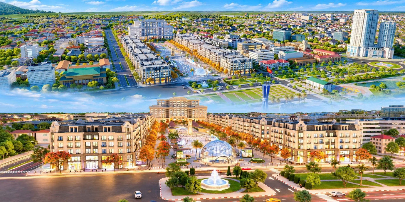 Phố đi bộ Central Square Thái Nguyên - nơi tổ chức Festival Trà Quốc tế Thái Nguyên 2026
