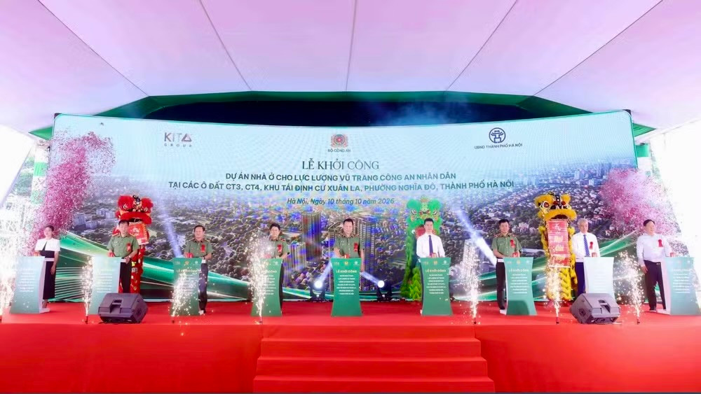 Lễ khởi công dự án nhà ở cho lực lượng Công an nhân dân tại phường Nghĩa Đô, Hà Nội