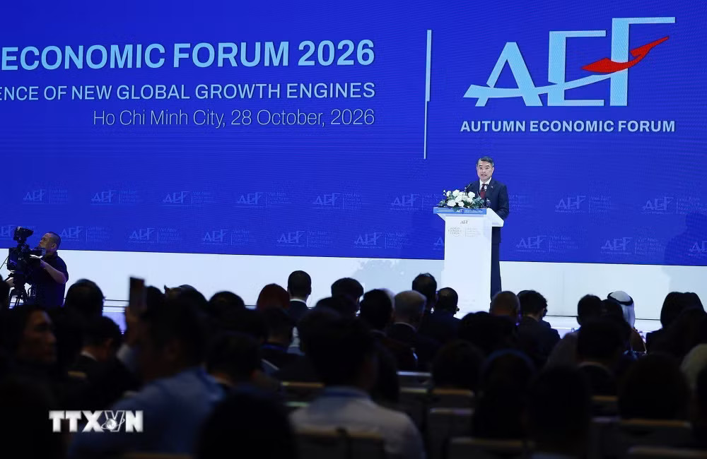Thủ tướng Lê Minh Hưng phát biểu tại Phiên toàn thể cấp cao Diễn đàn Kinh tế Mùa Thu 2026 (AEF 2026)