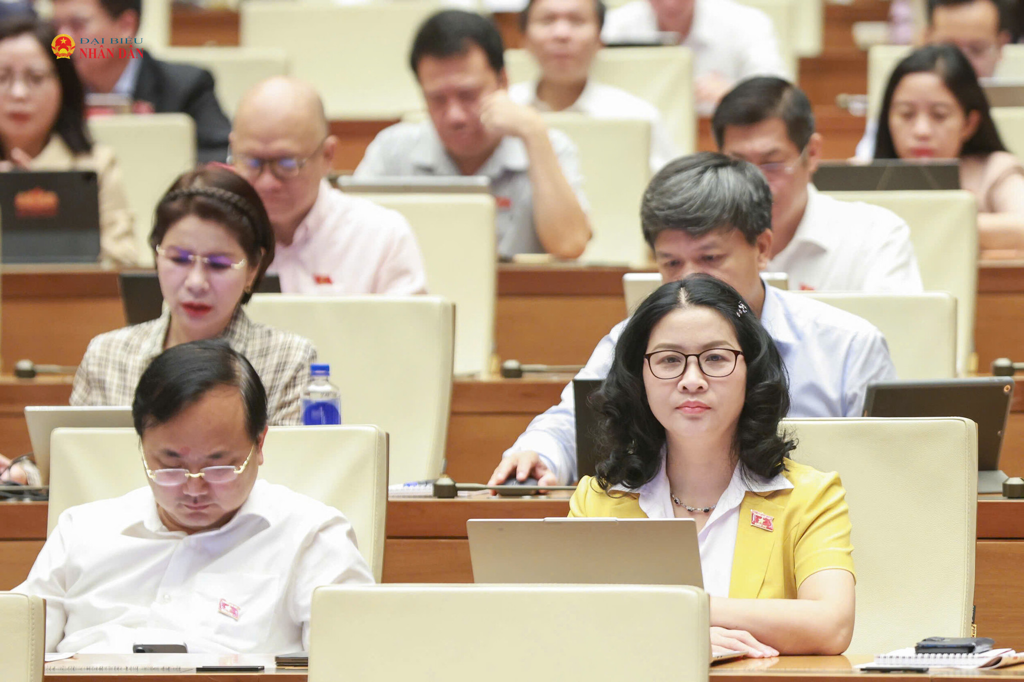 Các ĐBQH thành phố Hà Nội trong phiên thảo luận tại hội trường