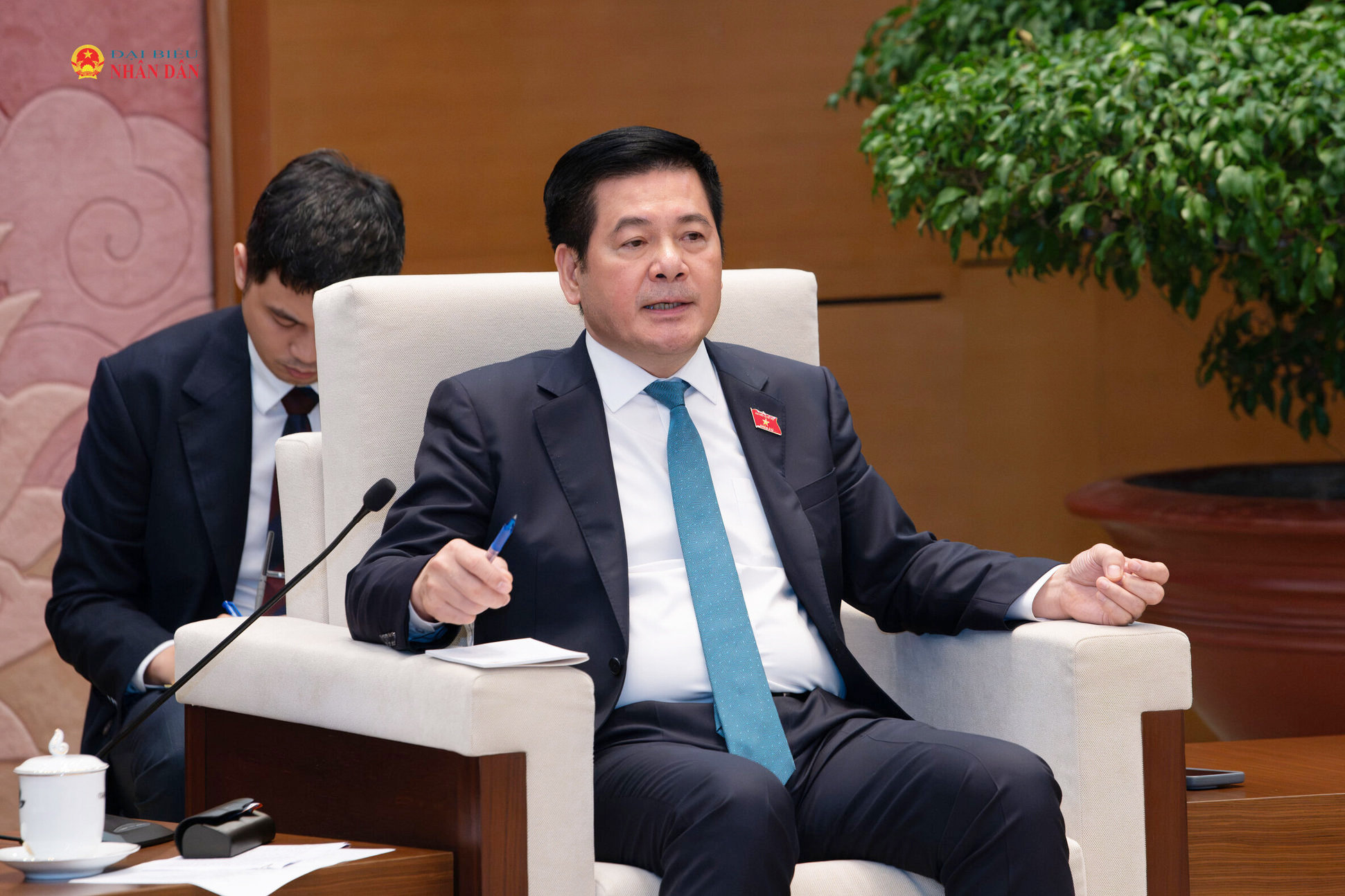Phó Chủ tịch Quốc hội Nguyễn Hồng Diên phát biểu tại cuộc tiếp