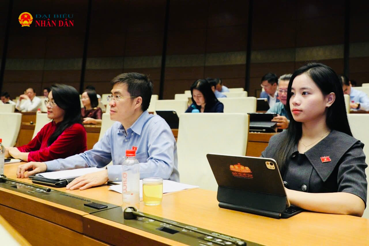 Các ĐBQH tỉnh Nghệ An dự phiên thảo luận tại Hội trường
