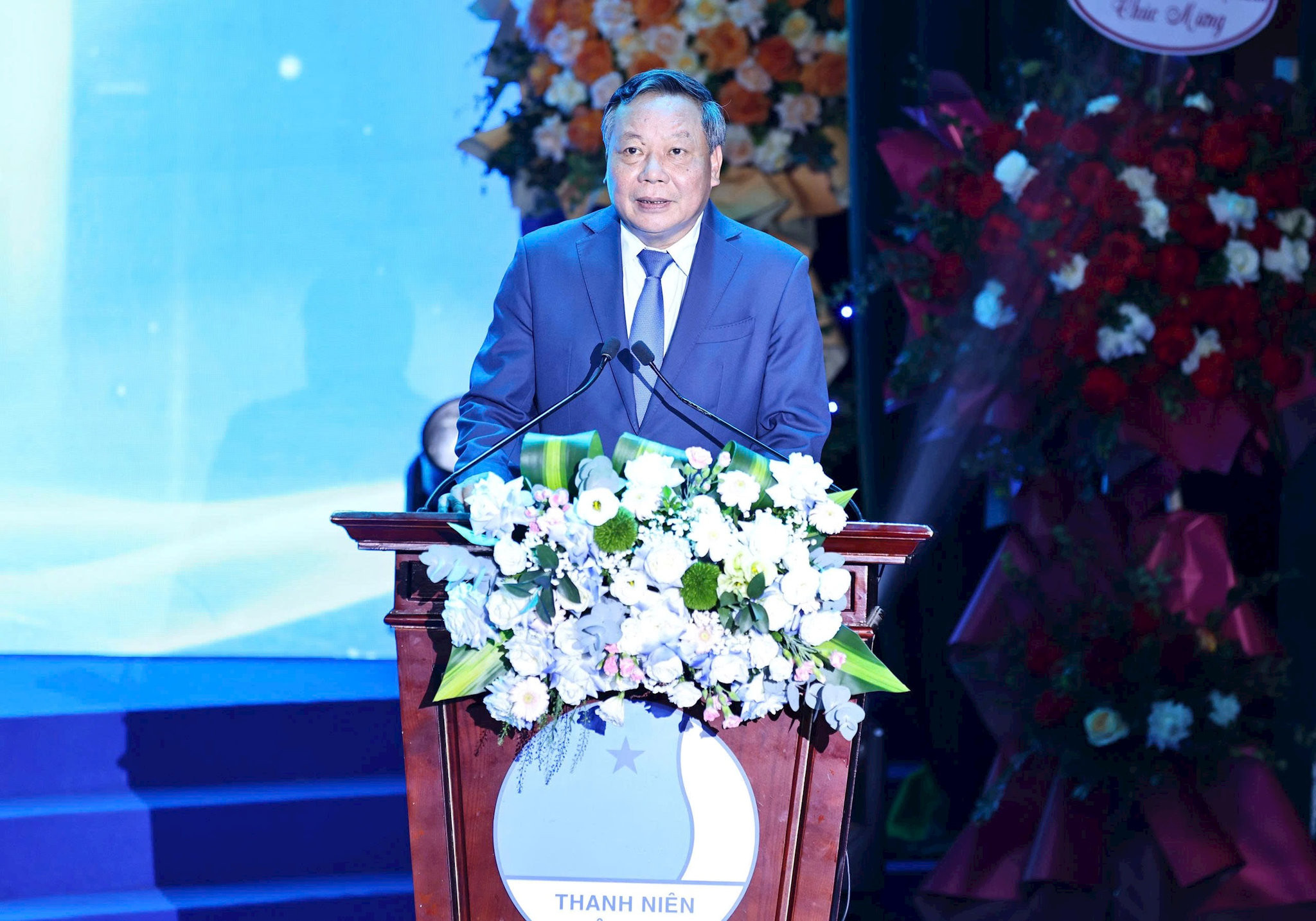 Phó Bí thư Thành ủy Hà Nội Nguyễn Văn Phong phát biểu tại lễ kỷ niệm
