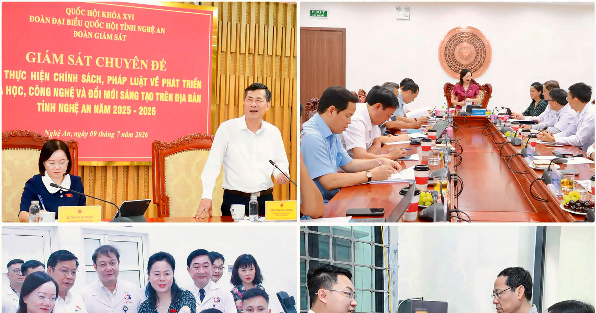 Đoàn ĐBQH tỉnh Nghệ An giám sát thực hiện chính sách, pháp luật về khoa học, công nghệ và đổi mới sáng tạo