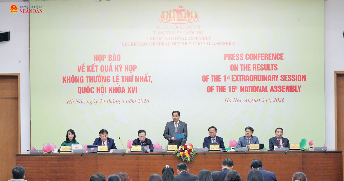 Tổng Thư ký Quốc hội, Chủ nhiệm Văn phòng Quốc hội Lê Quang Mạnh chủ trì Họp báo về kết quả Kỳ họp không thường lệ thứ Nhất