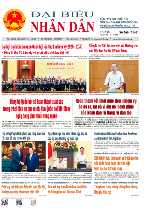 ĐBND - Số báo 269 ngày 26/09/2025