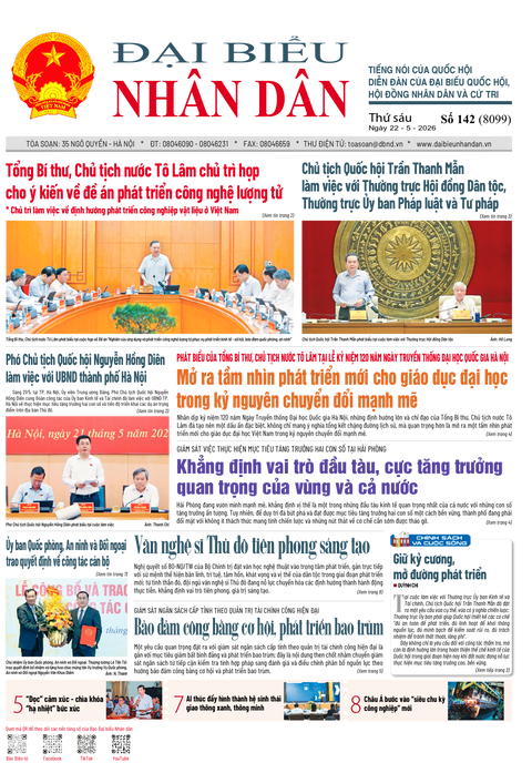 ĐBND - Số báo 142 ngày 22/5/2026 