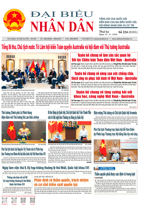 Bìa ĐBND - Số báo 224 ngày 12/8/2026