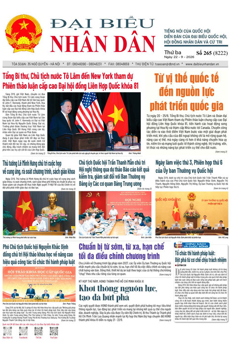 ĐBND - Số báo 265 ngày 22/9/2026