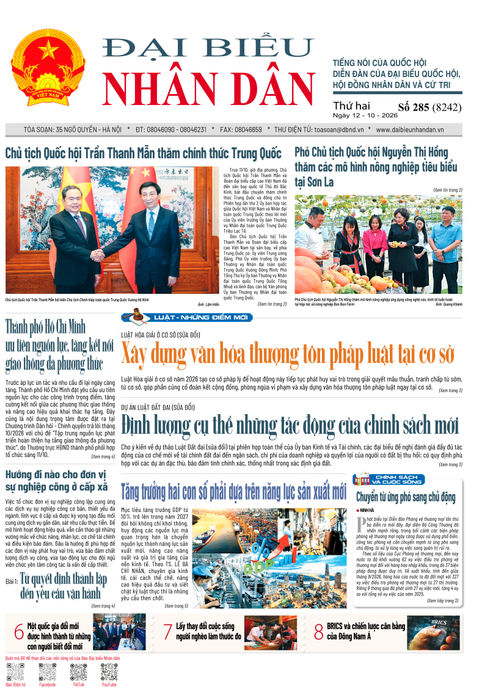 ĐBND - Số báo 285 ngày 12/10/2026