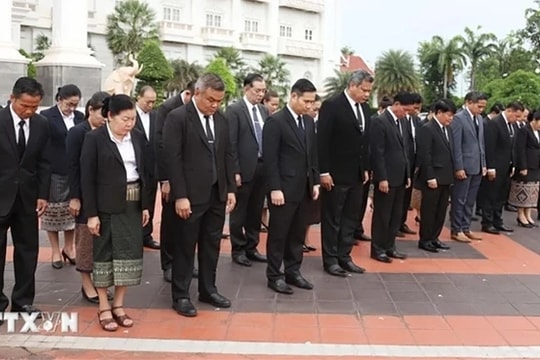 Lào trang trọng tổ chức lễ Quốc tang tưởng niệm Tổng Bí thư Nguyễn Phú Trọng
