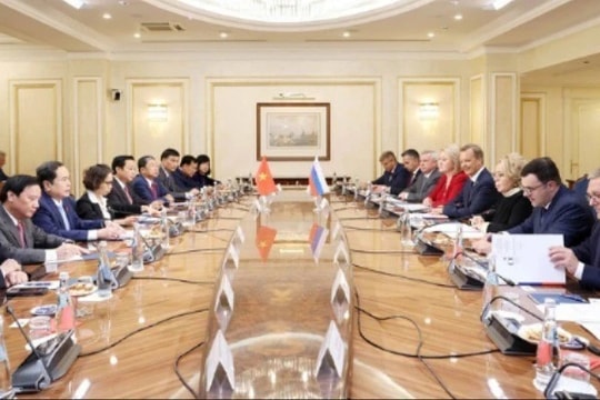 Chủ tịch Quốc hội Trần Thanh Mẫn hội đàm với Chủ tịch Hội đồng Liên bang Quốc hội Liên bang Nga Valentina Ivanovna Matvienko
