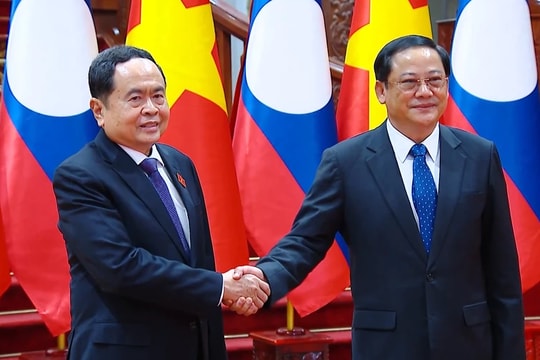 Chủ tịch Quốc hội Trần Thanh Mẫn hội kiến Thủ tướng Lào Sonexay Siphandone