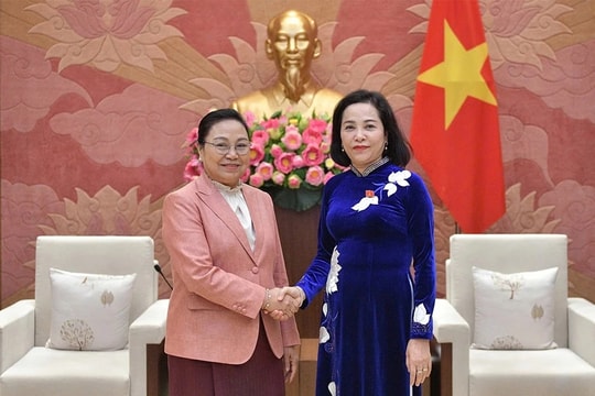 Phó Chủ tịch Quốc hội Nguyễn Thị Thanh tiếp Đại sứ CHDCND Lào tại Việt Nam