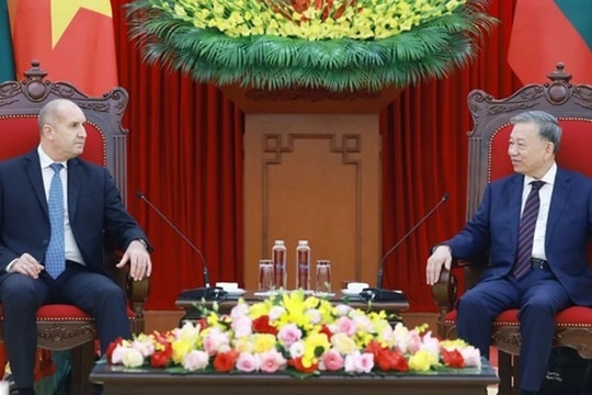 Tổng Bí thư Tô Lâm tiếp Tổng thống Bulgari Rumen Radev