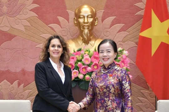 Phó Chủ nhiệm Ủy ban Xã hội Nguyễn Thị Kim Thuý tiếp Trưởng ban Đối ngoại Trung ương Đảng Cách mạng Thể chế Mexico