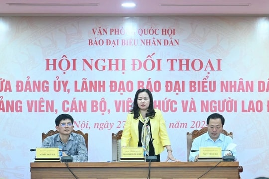 Hội nghị đối thoại giữa Đảng ủy, Lãnh đạo Báo Đại biểu Nhân dân với cán bộ, viên chức, người lao động