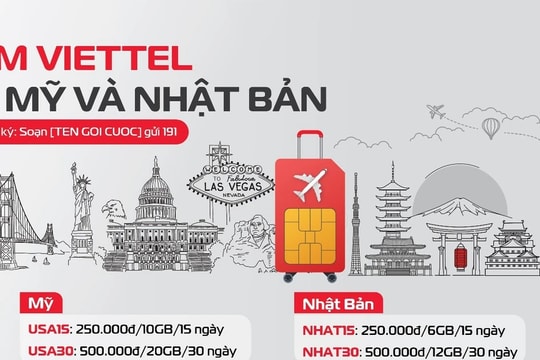 Viettel liên tục mở rộng gói cước, giảm giá hơn 50% data Roaming tại Mỹ và Nhật Bản