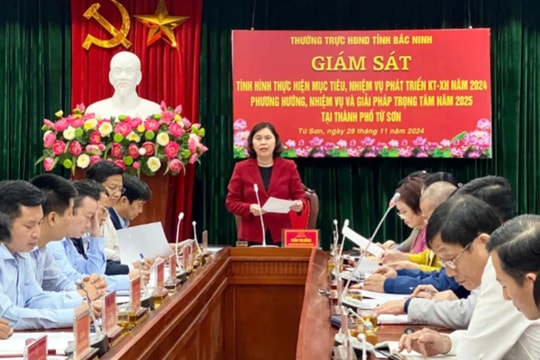 Thường trực HĐND tỉnh Bắc Ninh giám sát thực tại thành phố Từ Sơn