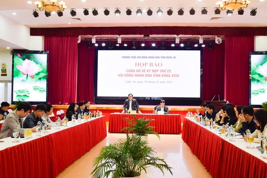 Nghệ An: Họp báo công bố nội dung, chương trình Kỳ họp thứ 25, HĐND tỉnh Khóa XVIII