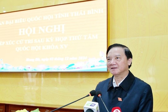 Phó Chủ tịch Quốc hội Nguyễn Khắc Định tiếp xúc cử tri huyện Hưng Hà, tỉnh Thái Bình