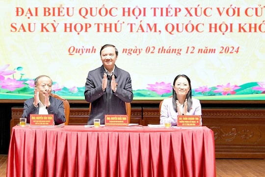 Phó Chủ tịch Quốc hội Nguyễn Khắc Định tiếp xúc cử tri huyện Quỳnh Phụ, tỉnh Thái Bình