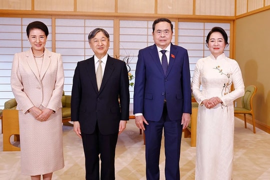 Chủ tịch Quốc hội Trần Thanh Mẫn và Phu nhân hội kiến Nhà vua Naruhito và Hoàng hậu Nhật Bản
