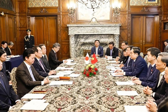 Chủ tịch Quốc hội Trần Thanh Mẫn hội đàm với Chủ tịch Hạ viện Nhật Bản Nukaga Fukushiro