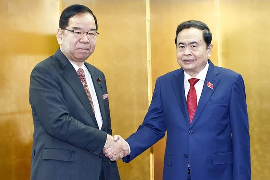 Chủ tịch Quốc hội Trần Thanh Mẫn tiếp Chủ tịch Ban Chấp hành Trung ương Đảng Cộng sản Nhật Bản