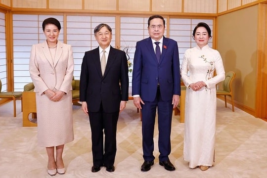 Chủ tịch Quốc hội Trần Thanh Mẫn và Phu nhân hội kiến Nhà vua Naruhito và Hoàng hậu Nhật Bản