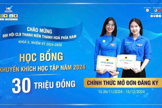 Mở đơn đăng ký học bổng khuyến học Thanh Hóa phía Nam năm 2024